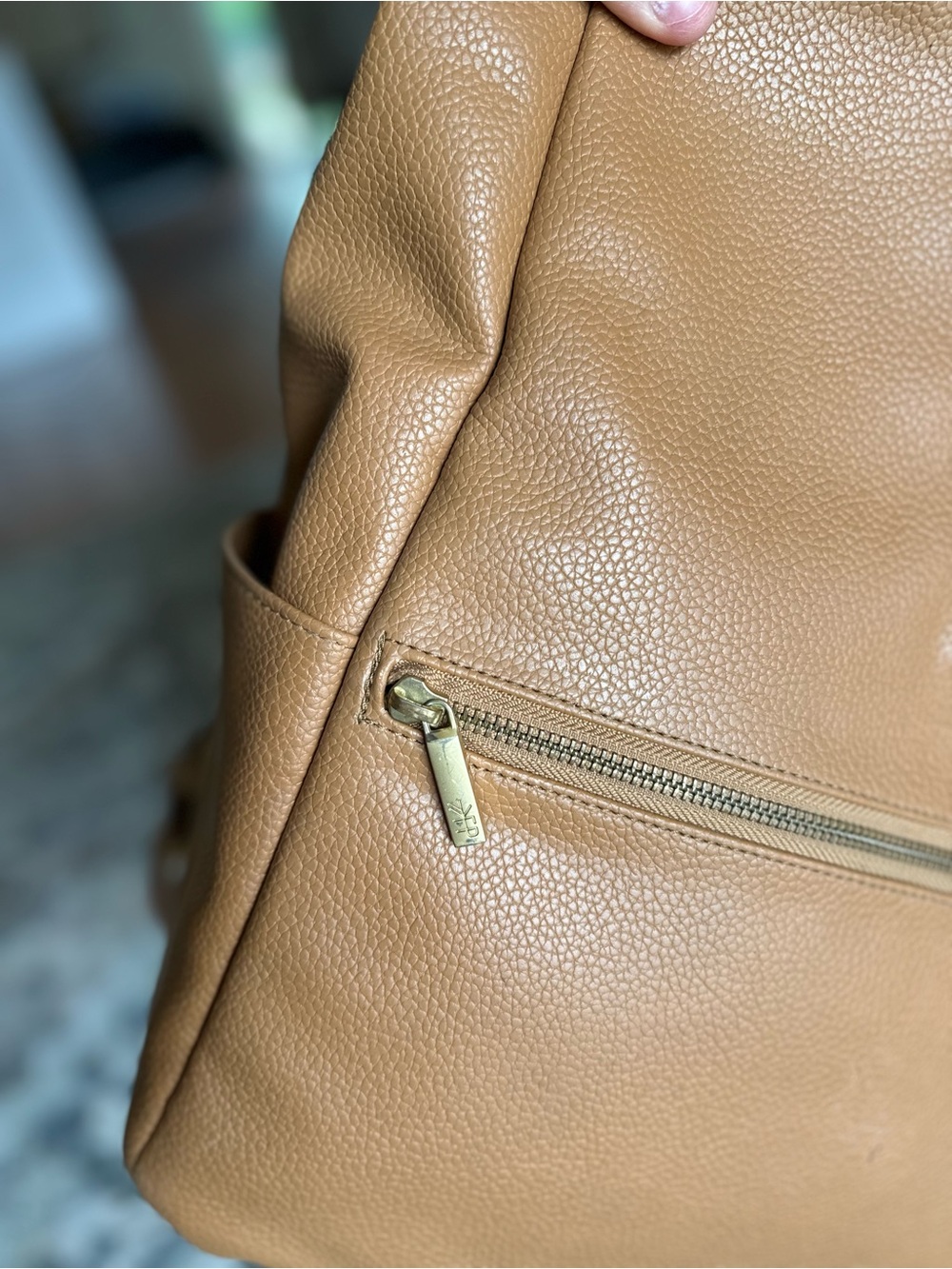 Freshly Picked Classic Diaper Backpack | Camel Vegan Leather - Picture 10 of 10